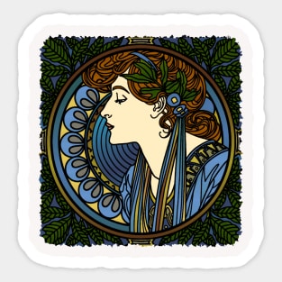 Art Nouveau Woman Sticker